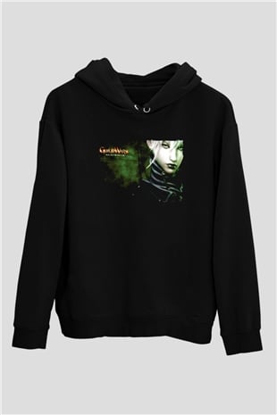Guild Wars Siyah Unisex Hoodie