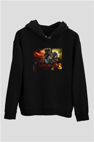 Guild Wars Siyah Unisex Hoodie