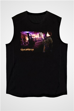 Guild Wars Siyah Unisex Kolsuz Tişört
