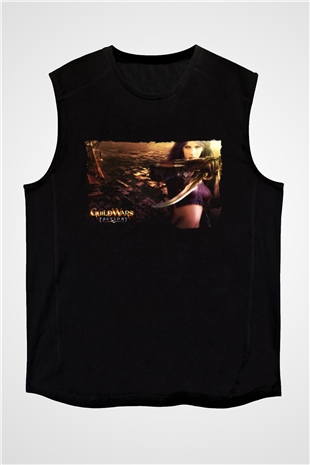 Guild Wars Siyah Unisex Kolsuz Tişört