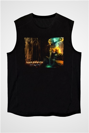 Guild Wars Siyah Unisex Kolsuz Tişört