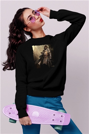 Guild Wars Siyah Unisex Sweatshirt