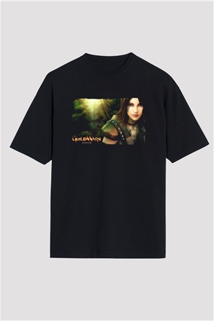Guild Wars Siyah Oversize Tişört Oversize T-shirt