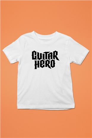 Guitar Hero Baskılı Beyaz Unisex Çocuk Tişört