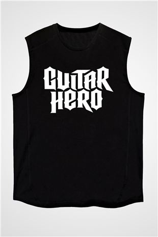 Guitar Hero Siyah Unisex Kolsuz Tişört