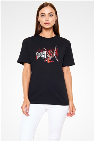 Guitar Hero Siyah Unisex Tişört T-Shirt