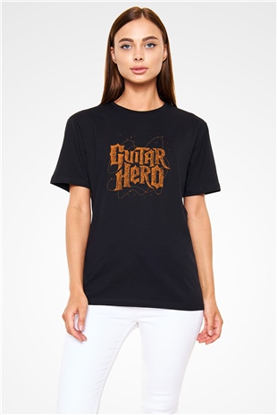 Guitar Hero Siyah Unisex Tişört T-Shirt