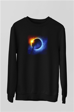 Güneş Siyah Unisex Sweatshirt
