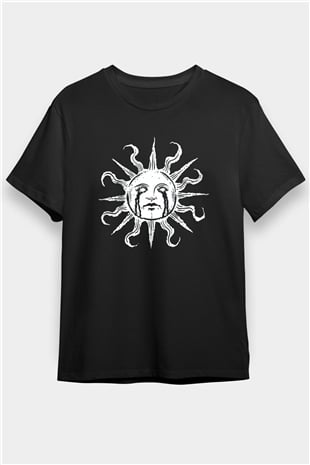 Güneş Siyah Unisex Tişört T-Shirt - TişörtFabrikası