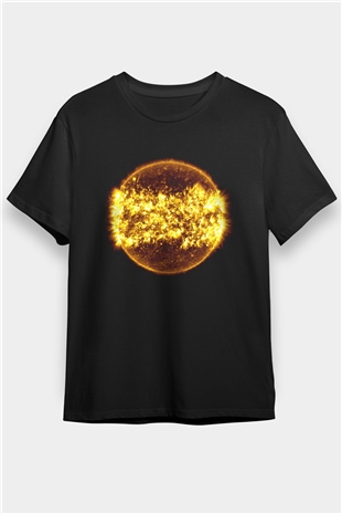 Güneş Siyah Unisex Tişört T-Shirt - TişörtFabrikası
