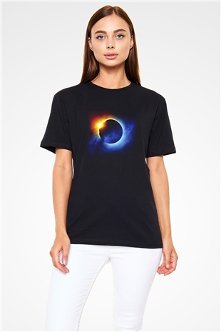 Güneş Siyah Unisex Tişört T-Shirt - TişörtFabrikası