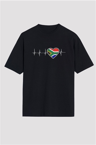 Güney Afrika Cumhuriyeti Siyah Oversize Tişört Oversize T-shirt - TişörtFabrikası