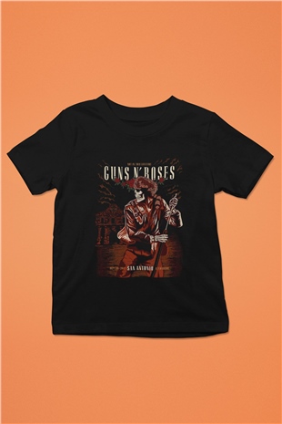 Guns N’ Roses Baskılı Siyah Unisex Çocuk Tişört