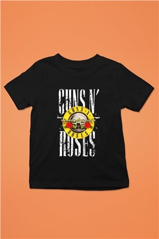 Guns N’ Roses Baskılı Siyah Unisex Çocuk Tişört