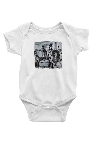 Guns N Roses Baskılı Unisex Beyaz Bebek Body - Zıbın