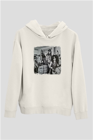Guns N Roses Baskılı Unisex Beyaz Hoodie