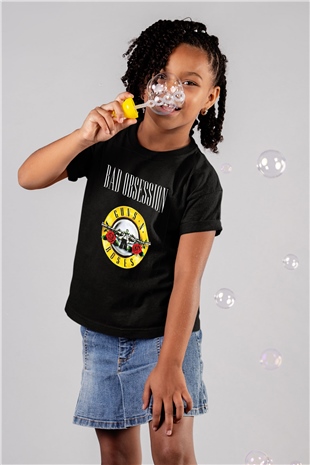 Guns N Roses Baskılı Unisex Siyah Çocuk Tişört