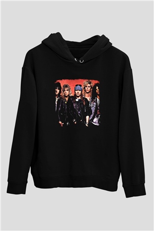 Guns N Roses Baskılı Unisex Siyah Hoodie