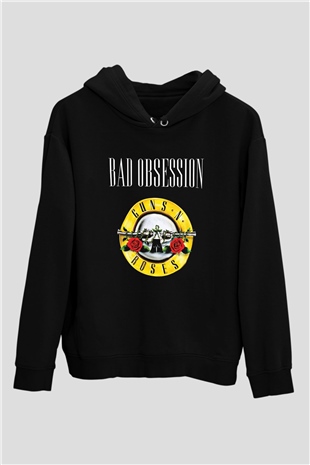 Guns N Roses Baskılı Unisex Siyah Hoodie