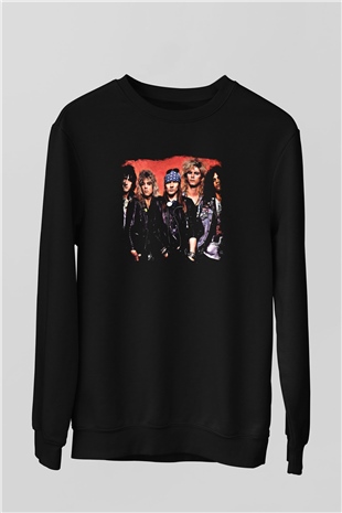 Guns N Roses Baskılı Unisex Siyah Sweatshirt