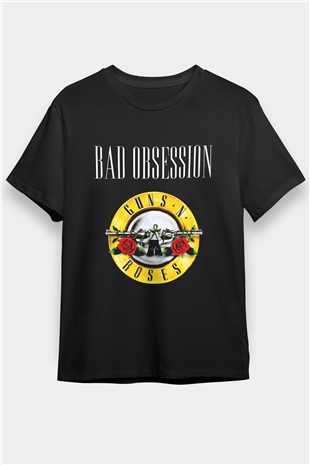 Guns N Roses Baskılı Unisex Siyah Tişört