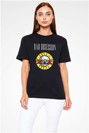 Guns N Roses Baskılı Unisex Siyah Tişört