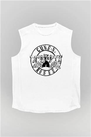 Guns N’ Roses Beyaz Unisex Kolsuz Tişört