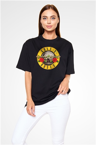 Guns N Roses Siyah Unisex Oversize Tişört T-Shirt