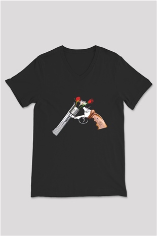 Guns N’ Roses Siyah Unisex V Yaka Tişört T-Shirt