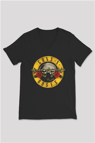 Guns N’ Roses Siyah Unisex V Yaka Tişört T-Shirt