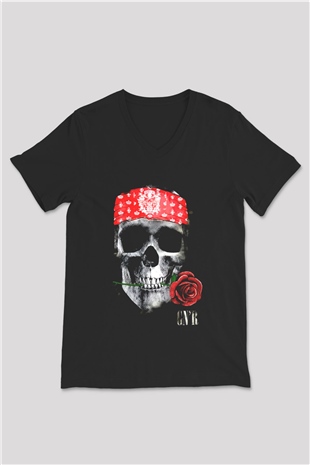 Guns N’ Roses Siyah Unisex V Yaka Tişört T-Shirt