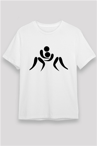 Güreş Beyaz Unisex Tişört T-Shirt - TişörtFabrikası