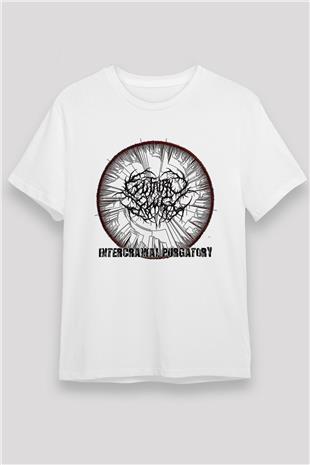Guttural Slug Baskılı Unisex Beyaz Tişört - Tshirt