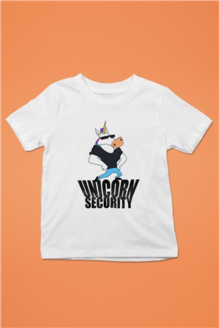 Güvenlik Beyaz Unisex Çocuk Tişört