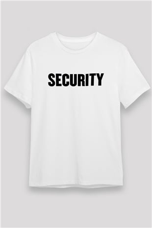 Güvenlik Beyaz Unisex Tişört T-Shirt - TişörtFabrikası