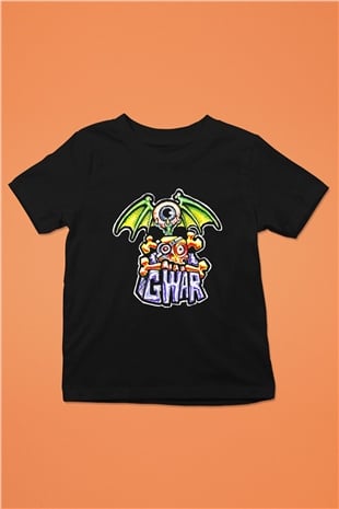 Gwar Baskılı Siyah Unisex Çocuk Tişört