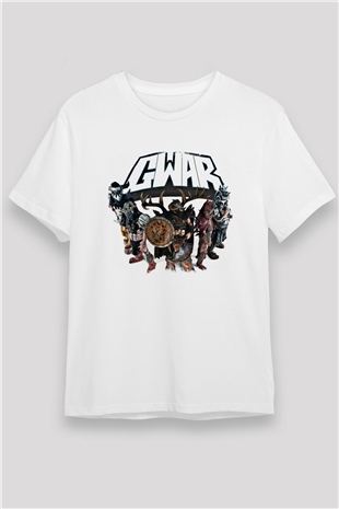 Gwar Baskılı Unisex Beyaz Tişört