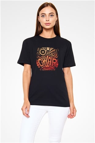 Gwar Baskılı Unisex Siyah Tişört