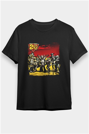 Gwar Baskılı Unisex Siyah Tişört
