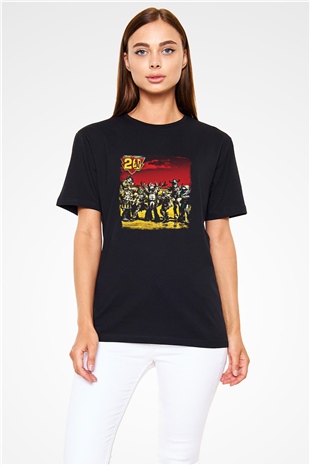 Gwar Baskılı Unisex Siyah Tişört