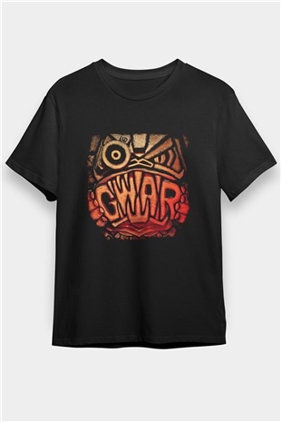 Gwar Baskılı Unisex Siyah Tişört