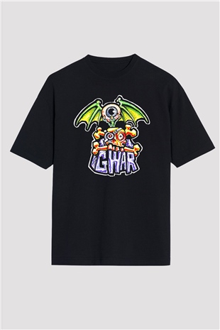Gwar Siyah Unisex Oversize Tişört T-Shirt