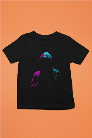 Hacker Baskılı Unisex Siyah Çocuk Tişört - Tshirt