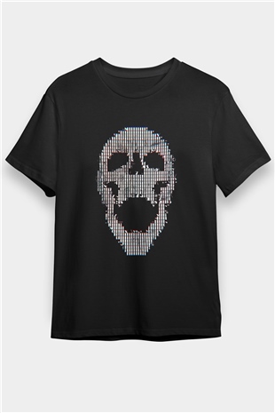 Hacker Baskılı Unisex Siyah Tişört - Tshirt