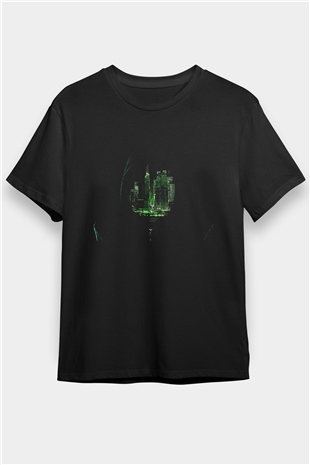 Hacker Baskılı Unisex Siyah Tişört - Tshirt