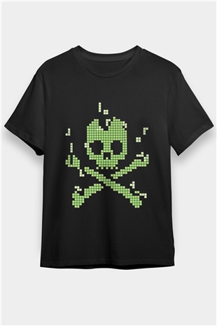Hacker Baskılı Unisex Siyah Tişört - Tshirt
