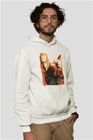 Hakem Beyaz Unisex Kapüşonlu Sweatshirt