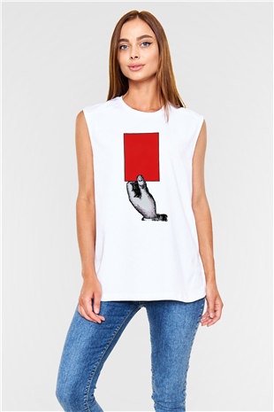 Hakem Beyaz Unisex Kolsuz Tişört