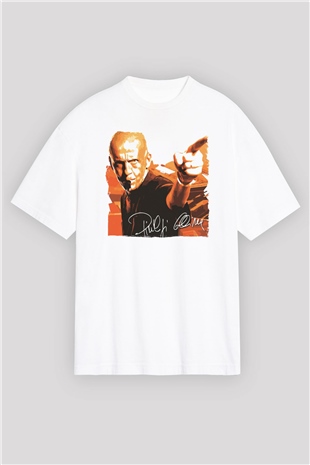Hakem Beyaz Oversize Tişört Oversize T-shirt - TişörtFabrikası