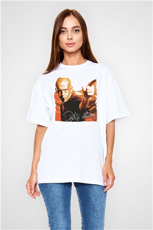 Hakem Beyaz Oversize Tişört Oversize T-shirt - TişörtFabrikası